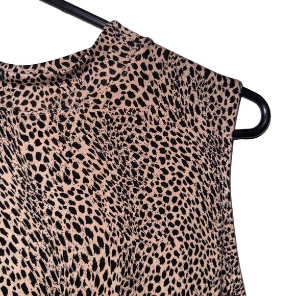 Apt. 9 Womens Sleeveless Animal Print Top M Rayon/Spandex Blend - Picture 2 of 5